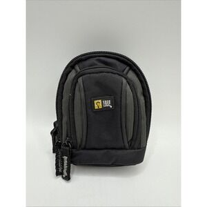 Case Logic Small Black Zip-Up Camera Case Soft  Case ~ 3 Pocket‎ Organization